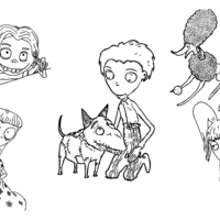 Desenho de Personagens de Frankenweenie para colorir