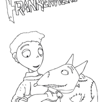 Desenho de Victor e Sparky para colorir