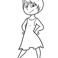 Desenho de Alegria de Inside Out para colorir