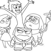 Desenho de Personagens de Inside Out para colorir