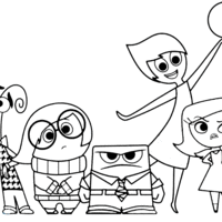 Desenho de Personagens de Divertida Mente para colorir