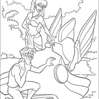 Desenho de Kida e Milo de Atlantis para colorir