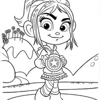 Desenho de Venellope Von Schweetz para colorir