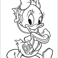 Desenho de Sobrinha do Pato Donald para colorir