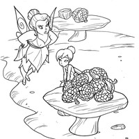 Desenho de Fada Mary brava com Tinker Bell para colorir