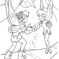 Desenho de Fada Terence e Tinker Bell para colorir