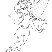 Desenho de Fawn amiga de Tinker Bell para colorir