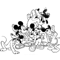 Desenho de Amigos do Mickey para colorir