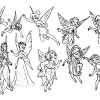 Desenho de Personagens de Tinker Bell para colorir