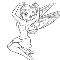 Desenho de Rosetta amiga da Tinker Bell para colorir