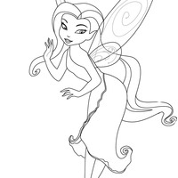 Desenho de Silvernist amiga da Tinker Bell para colorir