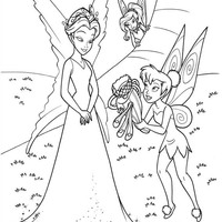 Desenho de Tinker Bell e fada Charion para colorir