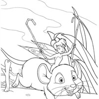 Desenho de Tinker Bell e Cheese para colorir