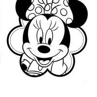 Desenho de Cara da Minnie para colorir