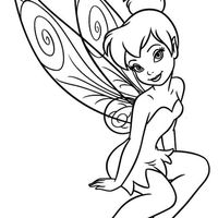Desenho de Tinker Bell fazendo pose para colorir
