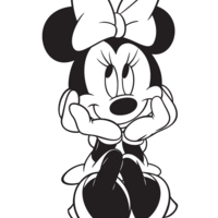 Desenho de Laço da Minnie  para colorir