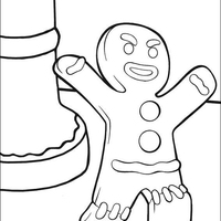 Desenho de Homem biscoito correndo para colorir