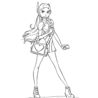 Desenho de Honey Lemon Big Hero para colorir