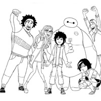 Desenho de Personagens de Big Hero 6 para colorir