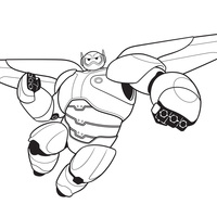 Desenho de Super Baymax para colorir