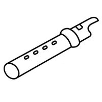 Desenho de Flauta doce para colorir
