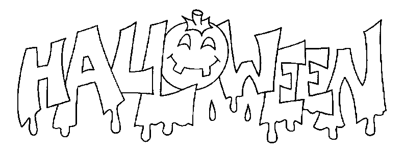 Desenho de Palavra Halloween para colorir - Tudodesenhos