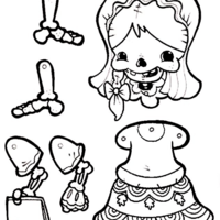 Desenho de Como montar esqueleto de menina para colorir