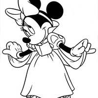 Desenho de Minnie de Branca de Neve para colorir