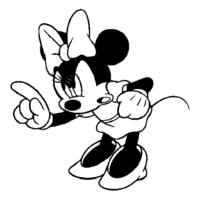 Desenho de Minnie brava para colorir
