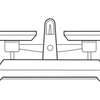 Desenho de Balança de supermercado para colorir
