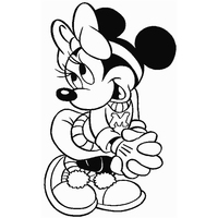 Desenho de Minnie com roupa esportiva para colorir