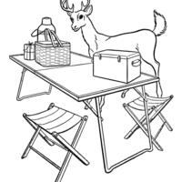 Desenho de Mesa de camping para colorir