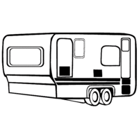 Desenho de Trailer casa de camping para colorir