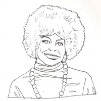 Desenho de Mulher com cabelo rastafari para colorir