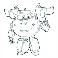 Desenho de Donnie Super Wings para colorir