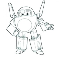 Desenho de Jerome, personagem de Super Wings para colorir