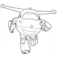 Desenho de Jett Super Wings para colorir