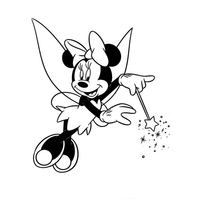 Desenho de Minnie, a fadinha de condão para colorir