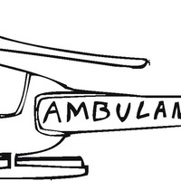 Desenho de Helicóptero ambulância para colorir