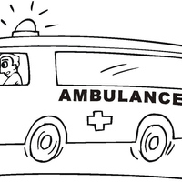 Desenho de Motorista da ambulância para colorir
