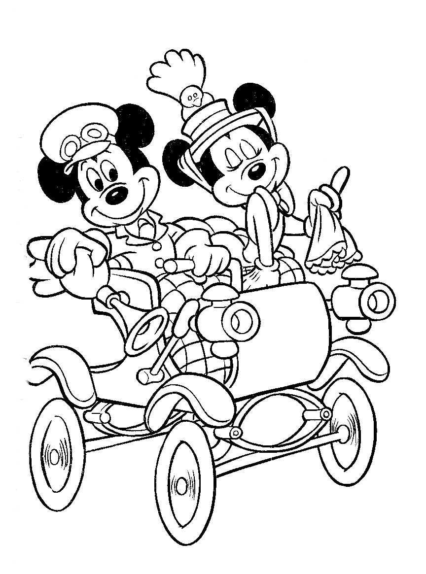 Minnie e mickey na carruagem