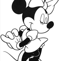 Desenho de Minnie graciosa para colorir