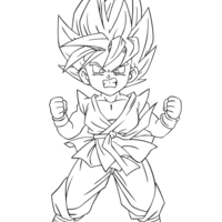 Desenho de Goku e amigo Gohan para colorir - Tudodesenhos