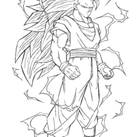 Desenho de Goku de Dragon Ball para colorir