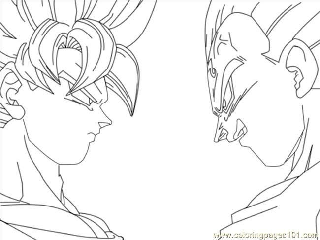 Goku para colorir  Goku desenho, Esboço de anime, Vegeta desenho