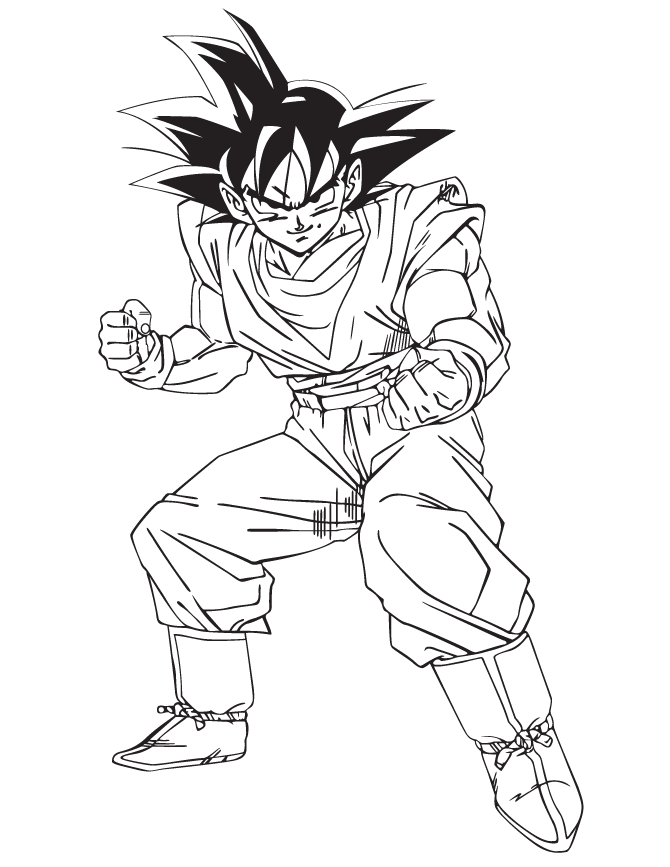 Desenho de Goku e Vegeta para colorir - Tudodesenhos