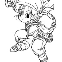 Desenho de Jovem Bulma para colorir