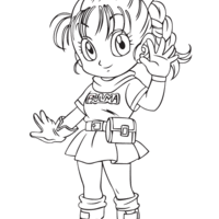 Desenho de Menina Bulma para colorir