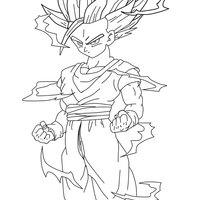Desenho de Son Gohan de Dragon Ball para colorir