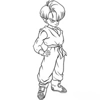 Desenho de Trunks bravo para colorir